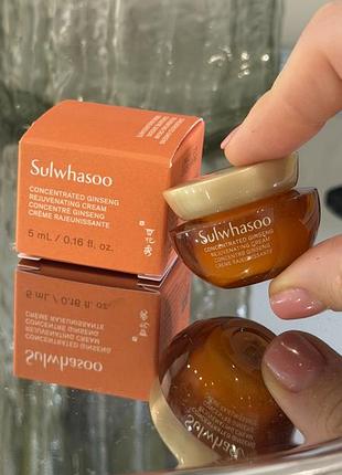 Концентрований омолоджувальний крем sulwhasoo з женьшенем (5 мл)