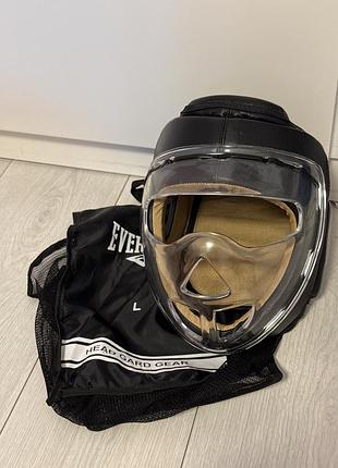 Шолом для єдиноборства з прозорою маскою everlast 1427 розмір l black