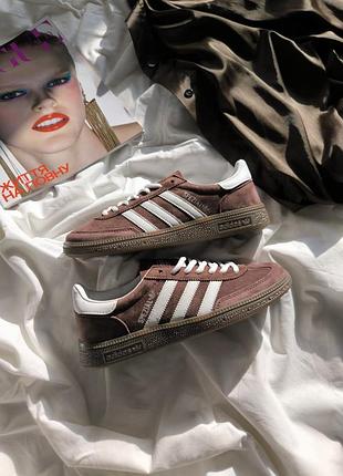 Стильные женские кроссовки adidas spezial chocolate