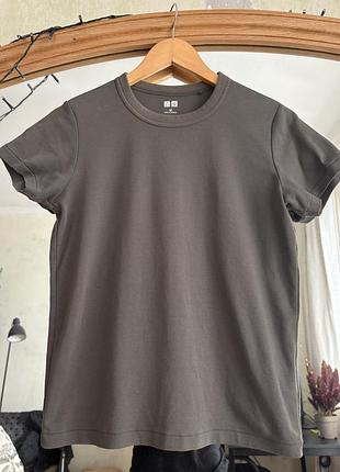 Футболка женская uniqlo u хаки