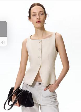 Жилет лляний жилетка льон h&m