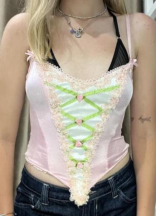 Вінтажний топ корсет y2k vivienne westwood