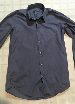 Оригинальная рубашка boss hugo boss (julius, slim fit, ворот 38 / s) — итальянский хлопок