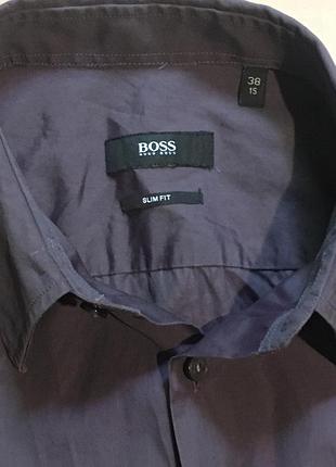 Оригинальная рубашка boss hugo boss (julius, slim fit, ворот 38 / s) — итальянский хлопок