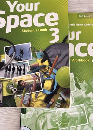 Your space 3 cambridge students’ book & workbook + диск, книга для вивчення англійської мови.