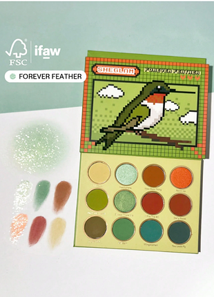 Палетка теней для век sheglam forever feather palette (6185)