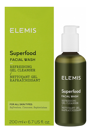 Гель для вмивання з омега-комплексом elemis superfood facial wash, 200 мл