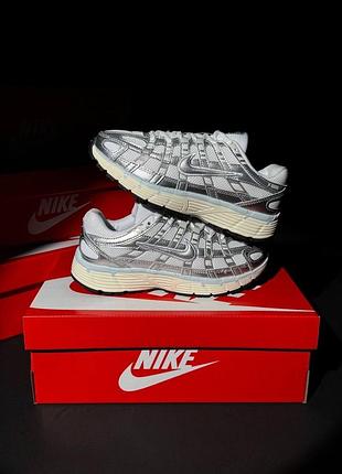 Жіночі кросівки nike p-6000 silver beige