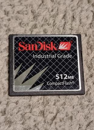Карта памяти 512 мб (не гб) sandisk industrial 9.66/12.8 compactflash cf