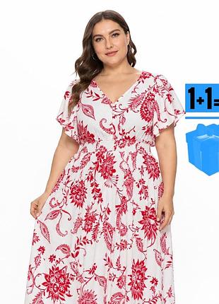 Міді сукня в квітковий принт shein xl