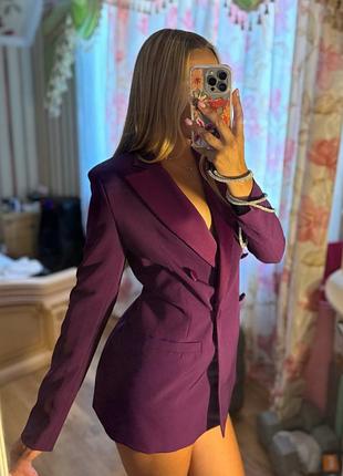 Піджак bershka | фіолетовий жакет | blazer dress