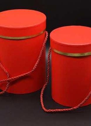 Коробки для квітів з шнурочком. 2шт/коплект. колір червоний. 15х20см / коробки для квітів з шнурочком. 2шт/коплект. колір