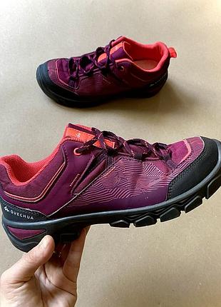 Кросівки трекінгові жіночі quechua decathlon 37 розмір | устілка 23,5 см | фіолетові waterproof