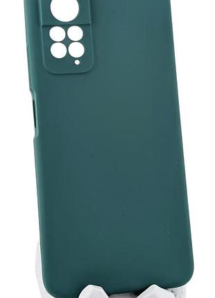 Чохол silicone cover для xiaomi redmi note 11 pro/ note 11 pro 5g бампер із мікрофіброю зелений
