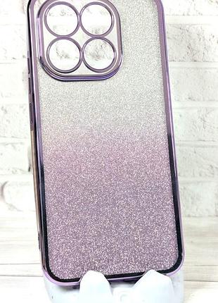 Чохол luxury case для xiaomi 15t бампер силіконовий блискучий фіолетовий