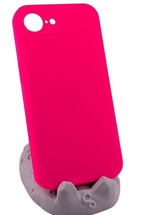 Чехол silicone case box для apple iphone 16e бампер с микрофиброй розовый (без лого)