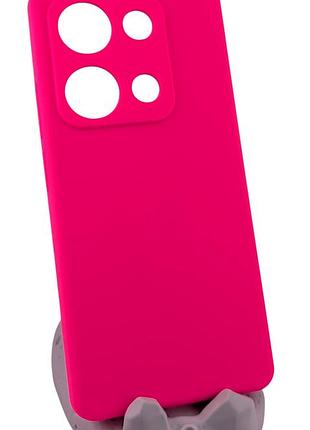 Чехол silicone cover для poco m6 pro бампер с микрофиброй розовый