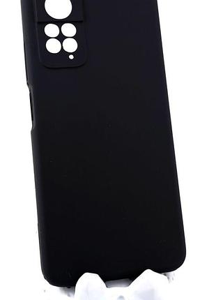 Чохол silicone cover для xiaomi redmi note 11 pro/ note 11 pro 5g бампер із мікрофіброю чорний