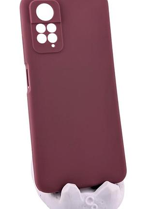 Чохол silicone cover для xiaomi redmi note 11 pro/ note 11 pro 5g бампер із мікрофіброю бургунді