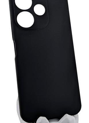 Чехол silicone cover для xiaomi redmi 13x бампер soft touch с микрофиброй черный