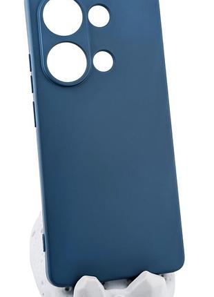 Чехол silicone case box для poco m6 pro бампер с микрофиброй синий