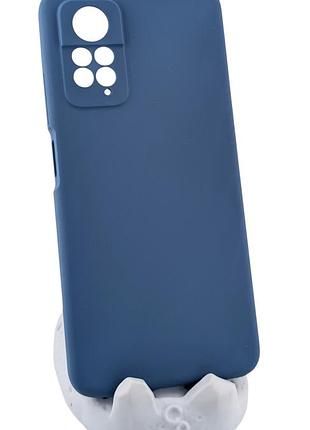 Чохол silicone cover для xiaomi redmi note 11 pro/ note 11 pro 5g бампер із мікрофіброю синій