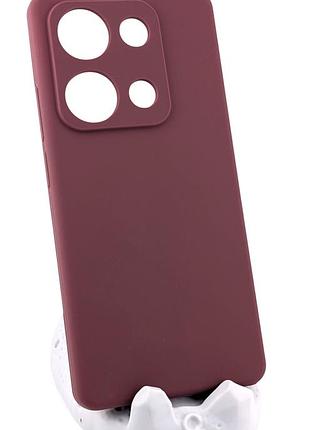 Чохол silicone cover для xiaomi redmi note 13 pro 4g бампер із мікрофіброю бургунді