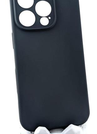 Чехол silicone case box для apple iphone 16 pro бампер с микрофиброй темно-серый (без лого)