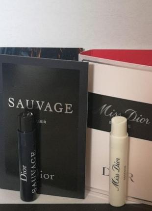 Набір пробників dior sauvage 1 мл та dior miss dior essence , 1 мл