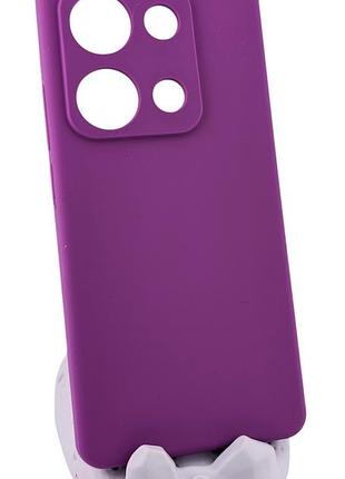 Чехол silicone cover для xiaomi redmi note 13 pro 4g бампер с микрофиброй фиолетовый
