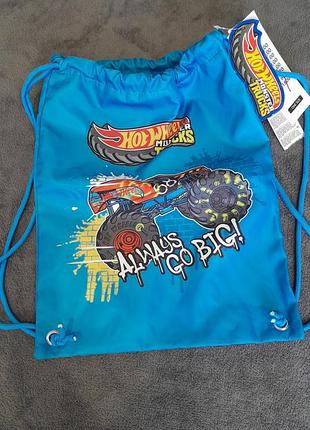 Рюкзак для хлопчика hot wheels бірюзовий водонепроникний
