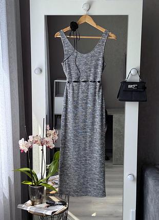 Сукня міді в рубчик top shop