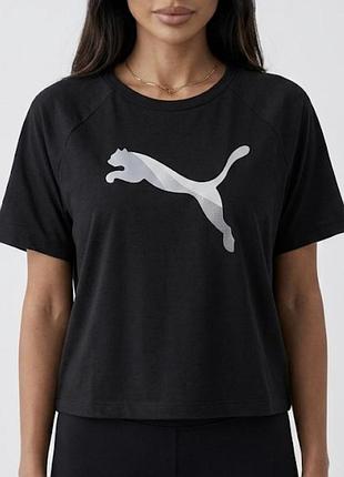 Футболка puma оригинал виксоза,пума женская черная спортивная футболка,puma жіноча чорна футболка з віскози