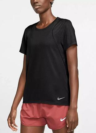 Жіноча легка спортивна футболка для бігу та тренувань nike running dri fit оригінал біговий топ найк