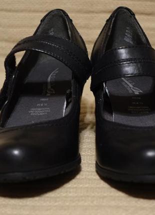 Комбинированные черные кожаные туфли medicus deichmann германия 4 1/2 р.2 фото