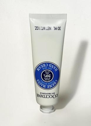 Крем для рук "карите" l’occitane shea butter hand cream dry skin hand cream 30мл