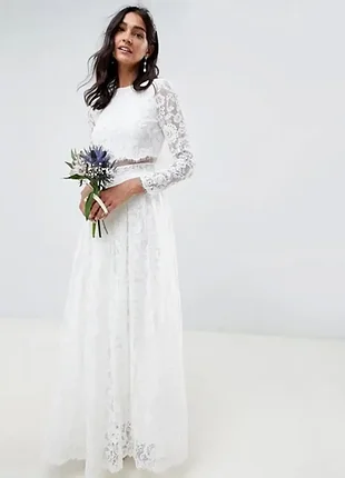 Весільна мереживна сукня asos bridal