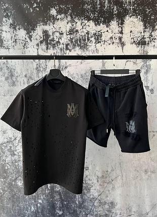 Amiri літній комплект шорти футболка костюм спортивний