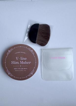Etude house v-line slim maker бронзер + хайлайтер