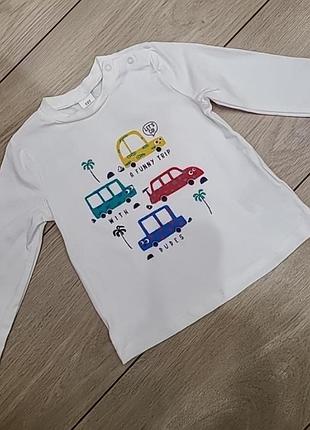 Футболка с длинным рукавом для мальчика 12/18 месяца.