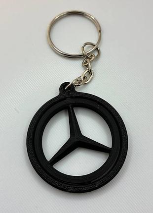 Брелок mercedes benz: эмблема и кольцо для ключей.