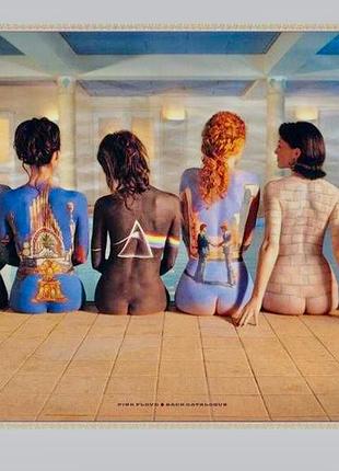 Тканинний постер прапор рок pink floyd back catalogue мерч 105 х 78 см зроблений в італії