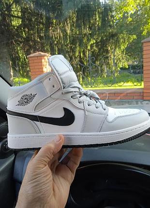 Кожаные мужские кроссовки nike air jordan, р41-45