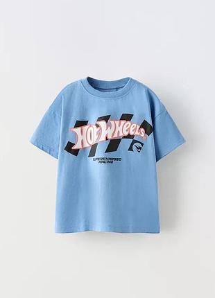 Оверсайз футболка zara з принтом hot wheels