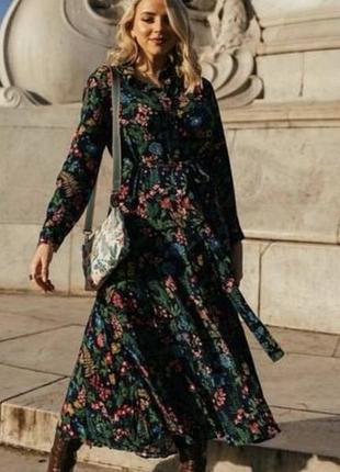 Довга сукня жіноча cath kidston "twilight garden" в квітковий принт, розмір uk 8 (xs)
