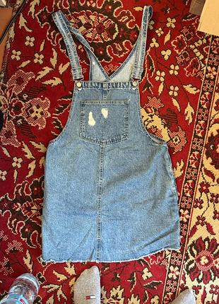 Джинсовый комбинезон pull &amp; bear