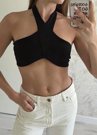 Чорний топ zara