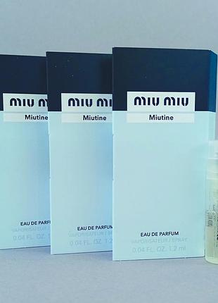 Miu miu miutine пробник для женщин (оригинал)