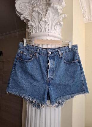 Джинсовые шорты levi's premium, модель 501