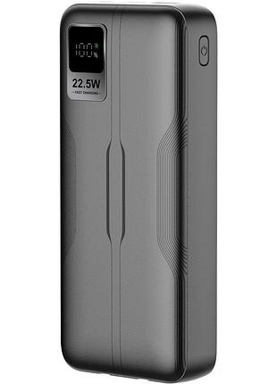 Power bank gelius gp-pb302 pd20w+qc3.0(22.5w) 20000 mah с быстрой зарядкой и дисплеем повербанк 2xusb black